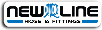 New Line Hose & Fittings logo with stylized blue lines resembling hoses above the name