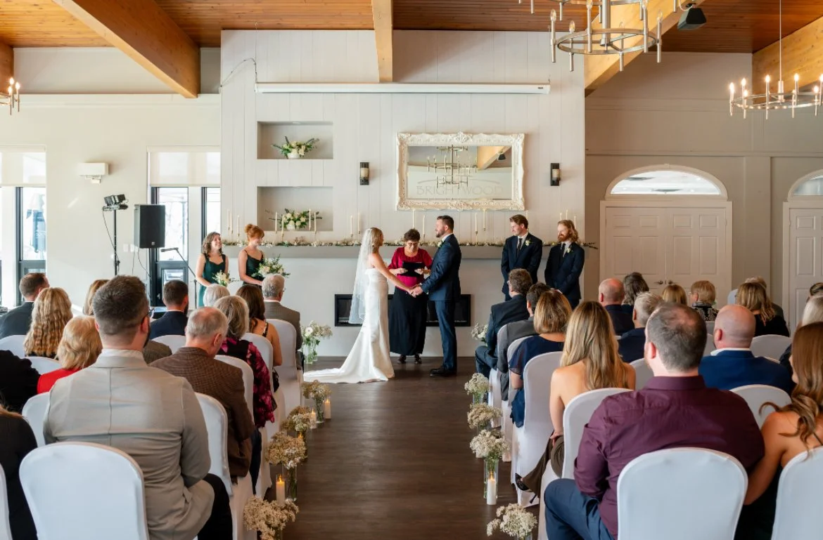 Wedding ceremony setup and aisle decor styled by Carrigan Events decor and coordination Halifax Nova Scotia