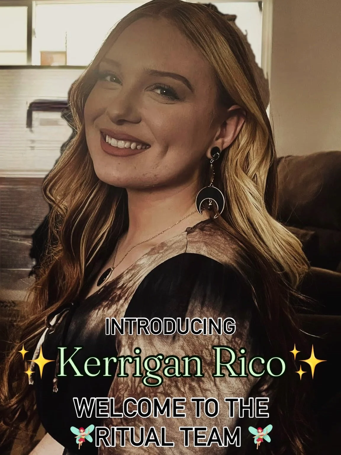 I am SO EXCITED to announce I have found the perfect addition for Ritual! Everyone meet Kerrigan!
From loyal client to team mate, another fairy has entered the chat ✨ 

About Kerrigan: 

Kerrigan Rico LMT since 2023. 
Specializing in prenatal and int