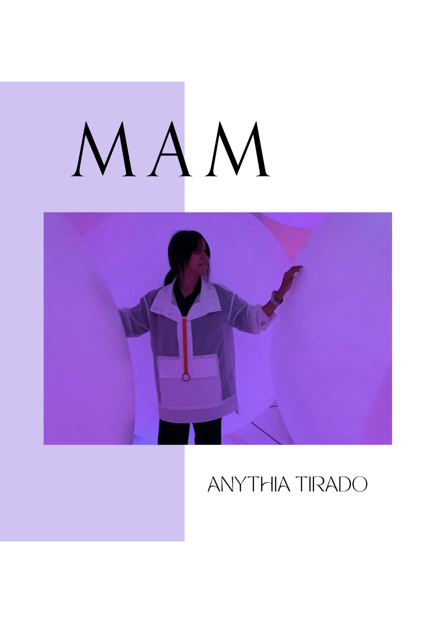 Cover of Anythia Tirado's book with a woman in a white coat in front of a white wall with purple lighting.