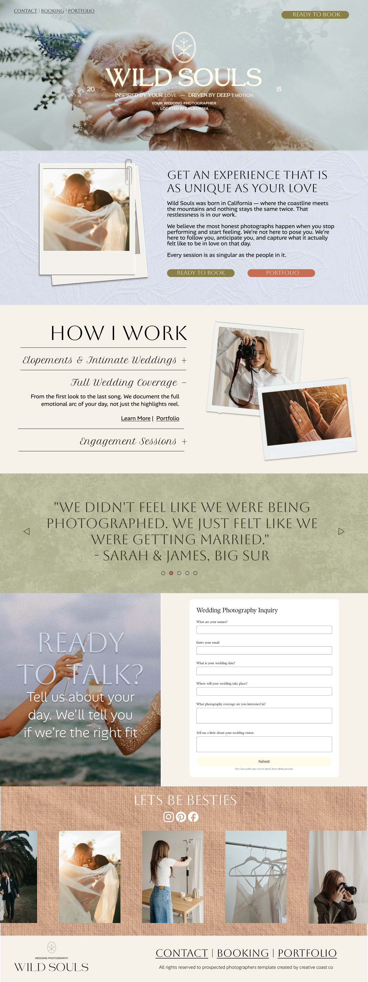Behind the Build: Wild Souls Wedding Photography