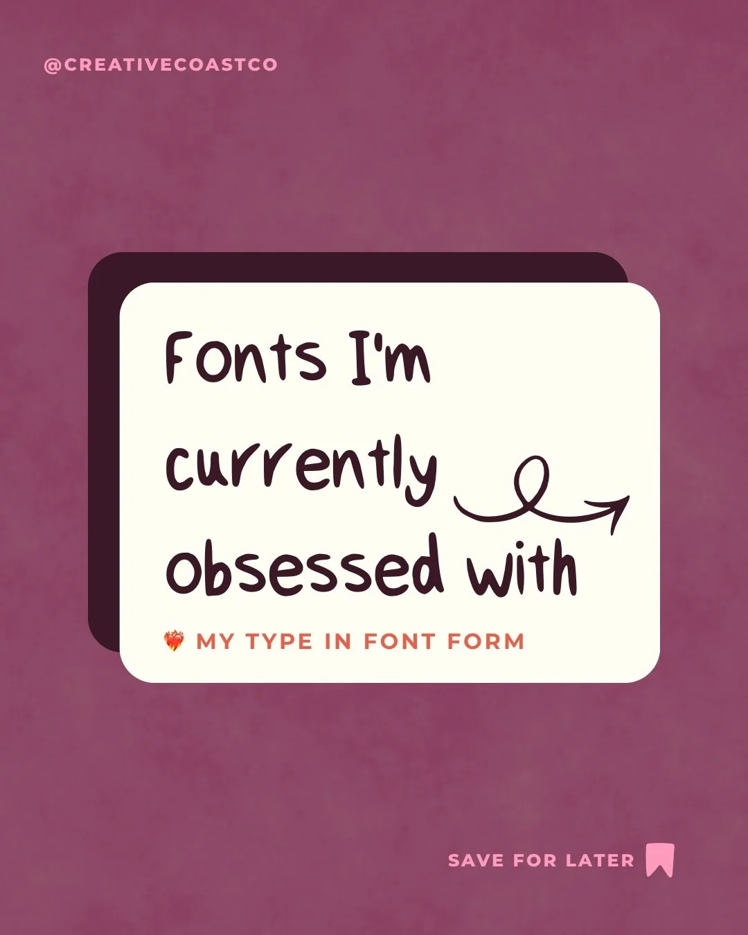 Fonts are one of my favorite parts of the branding process. ✨

I&rsquo;ve been doing a lot of brand development lately, and these are a few of the fonts I&rsquo;ve completely fallen in love with. Each one has its own personality, mood, and story to t
