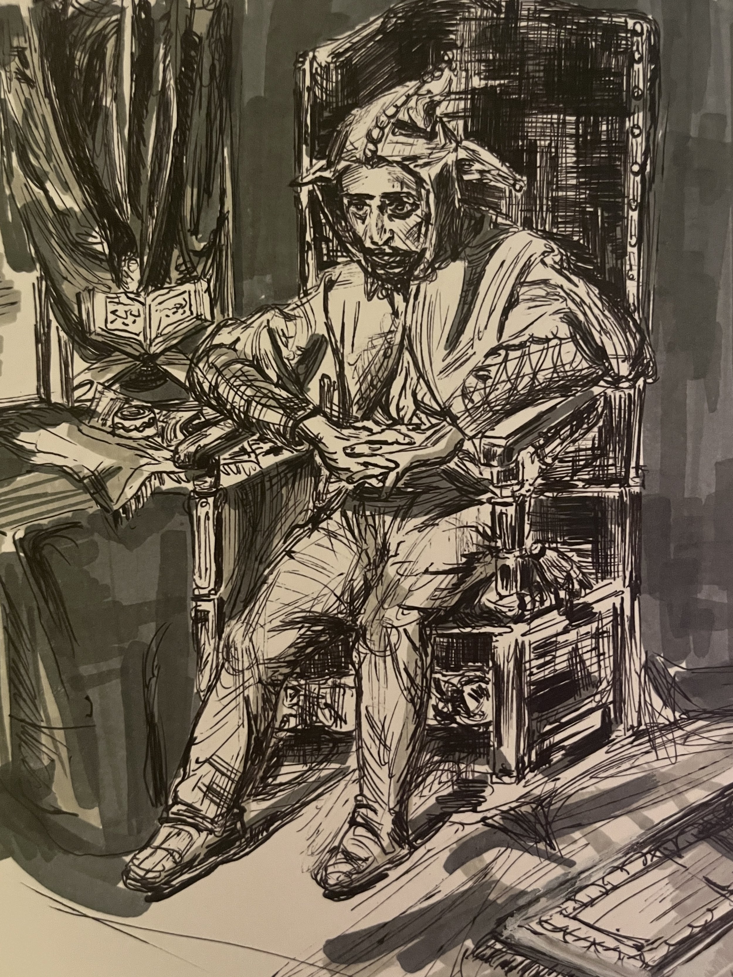 Pen sketch inspired by Stańczyk