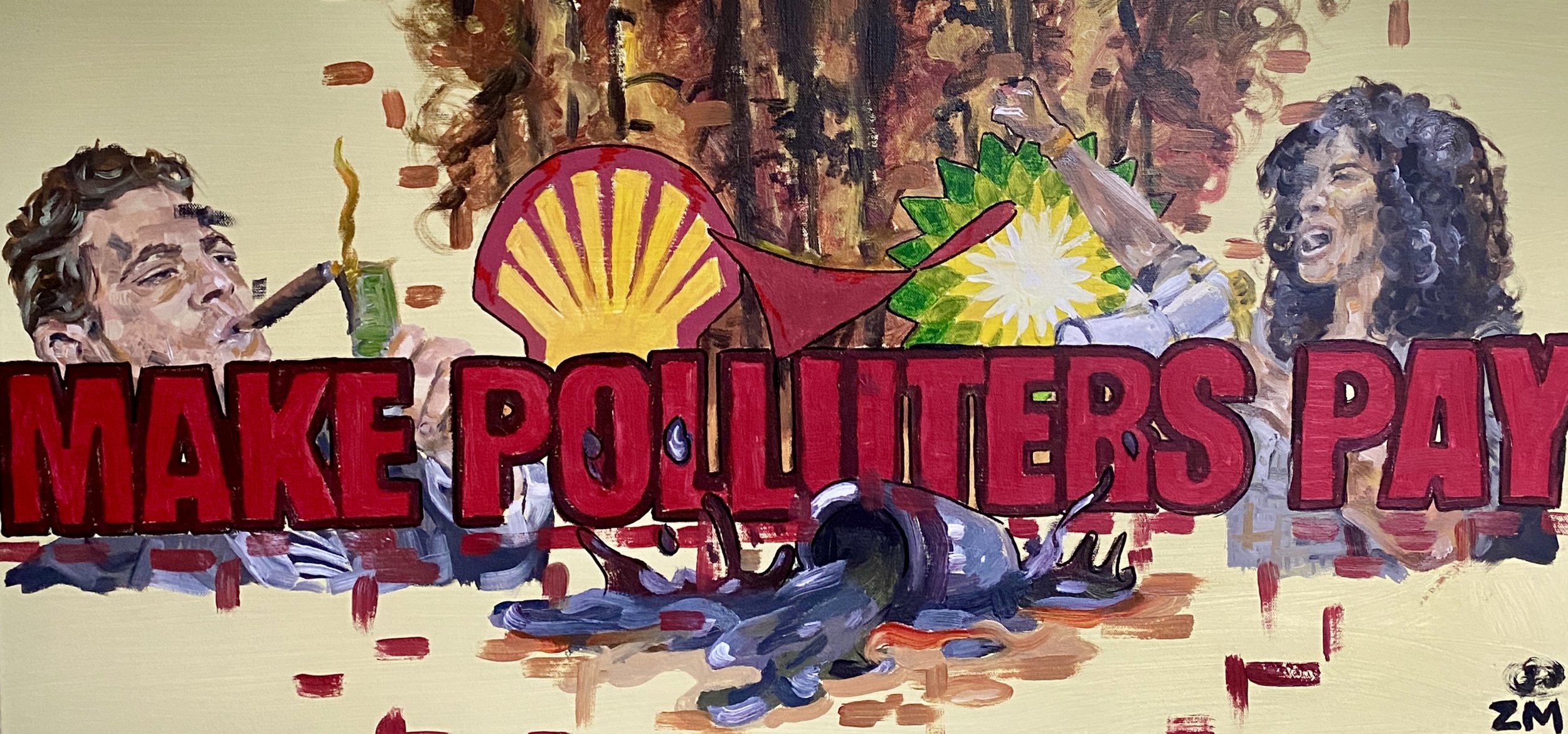 Make Polluters Pay (36 x 18")