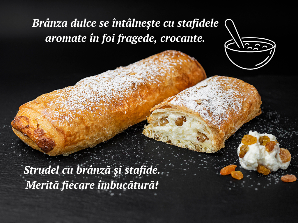 Studel cu branza si stafide