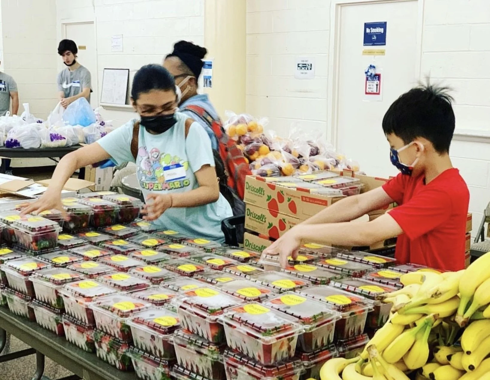 The pantry consistently works to provide more produce to the pantry's clients, whether that be strawberries, bananas, apples or oranges as shown in the photo, or fresh greens or carrots. "We're trying to do a second distribution every month which wou