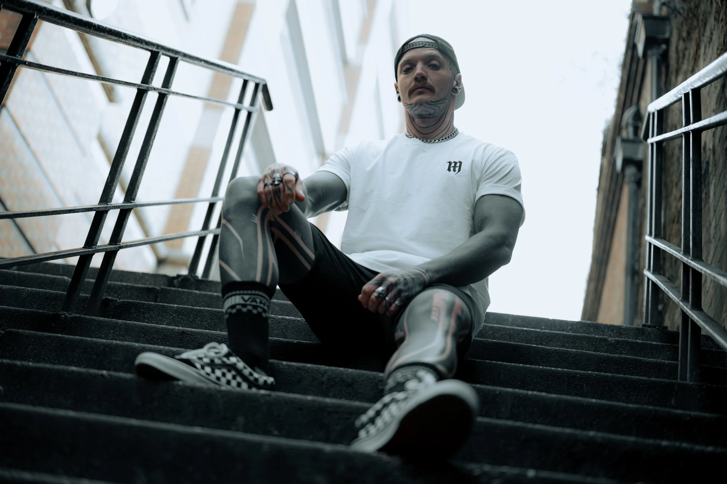 Garment: Crucial Longline - White / Model: @blackout_sinner / Photog: @crisgreaves