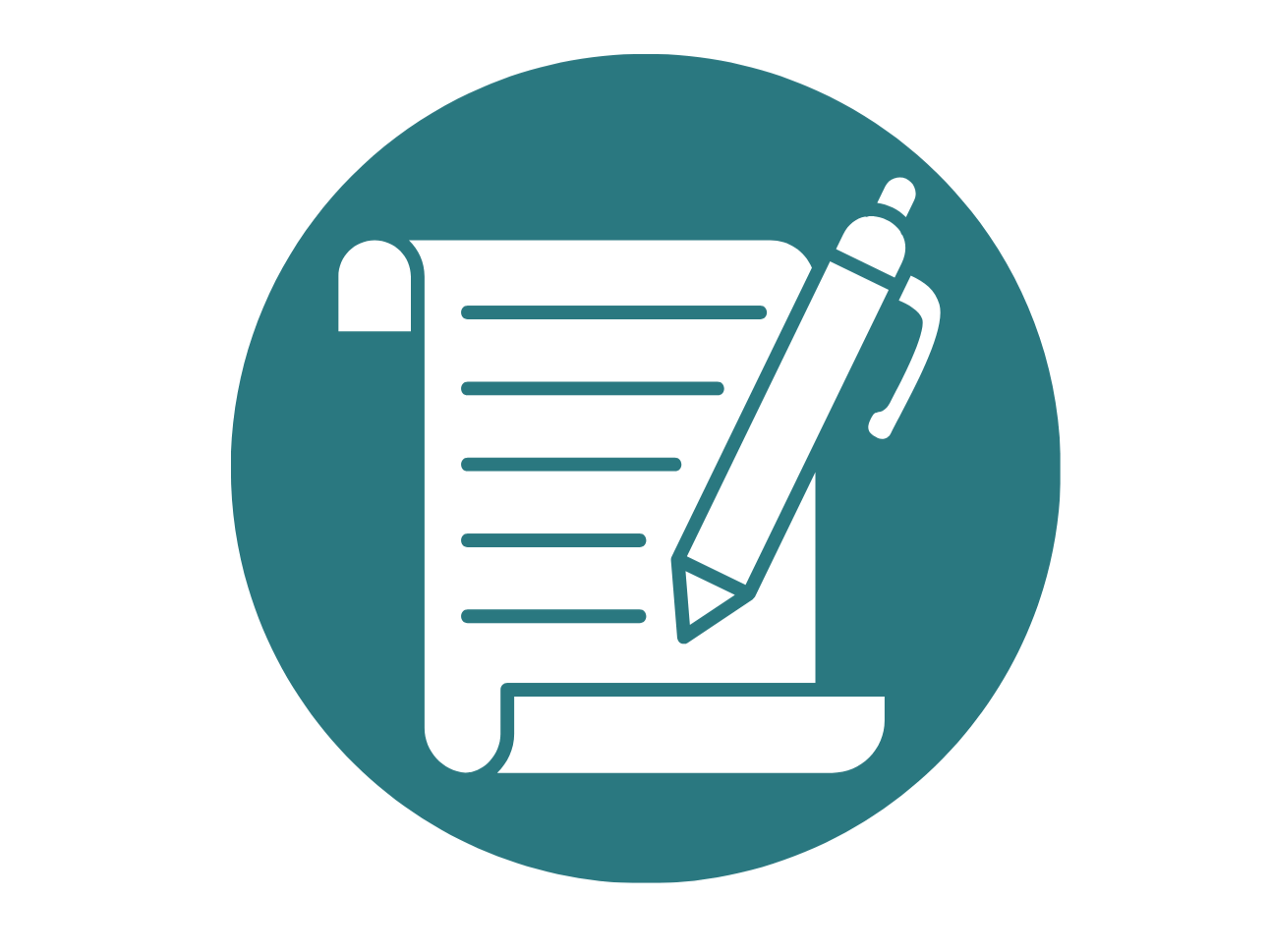 Icon of a notepad with a pencil, symbolizing writing or note-taking.