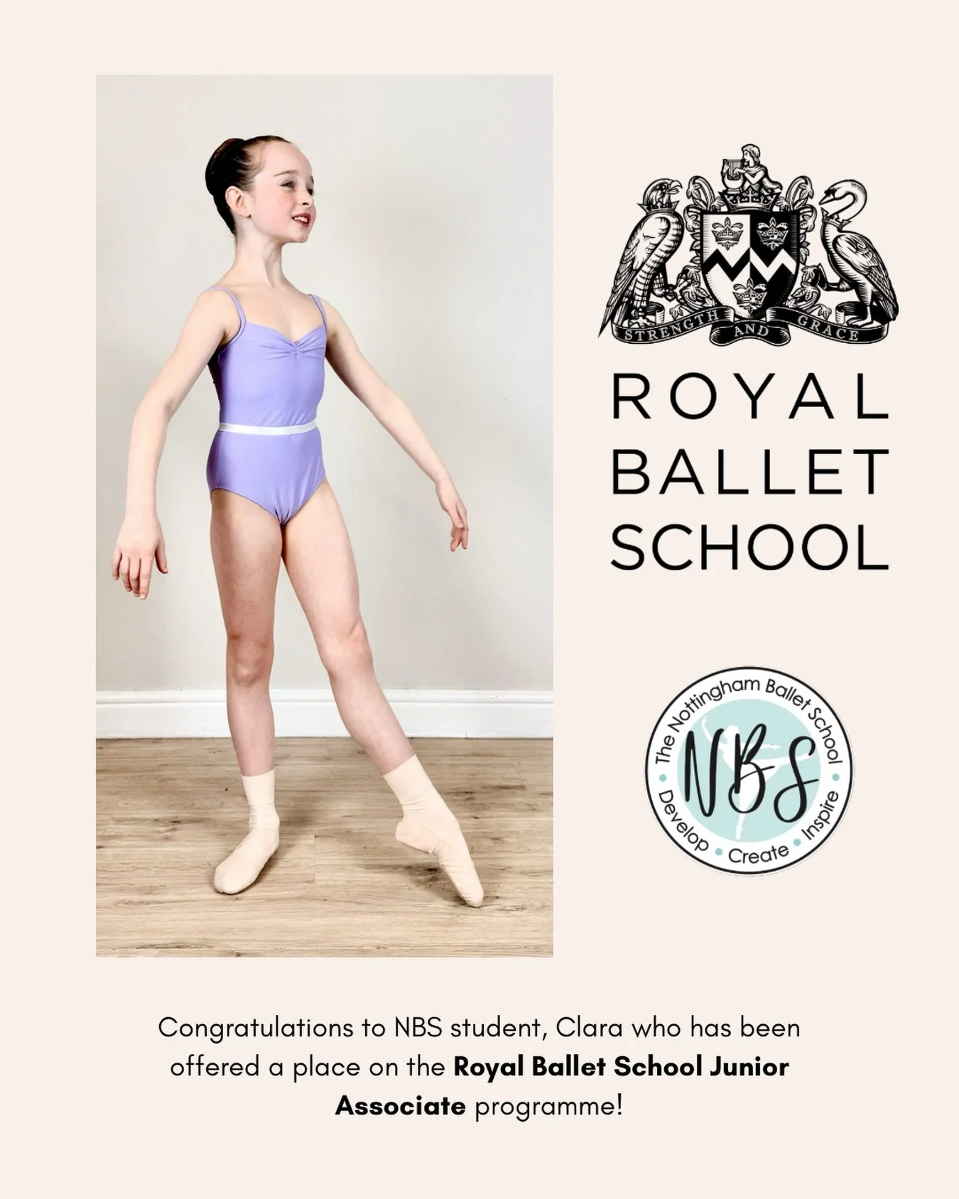Please join us all in wishing Clara a HUGE congratulations. Today we received the news that we&rsquo;d been waiting for&hellip; Clara has successfully auditioned for the @royalballetschool Junior Associate programme. YOU DID IT CLARA! ⭐️

Clara will 