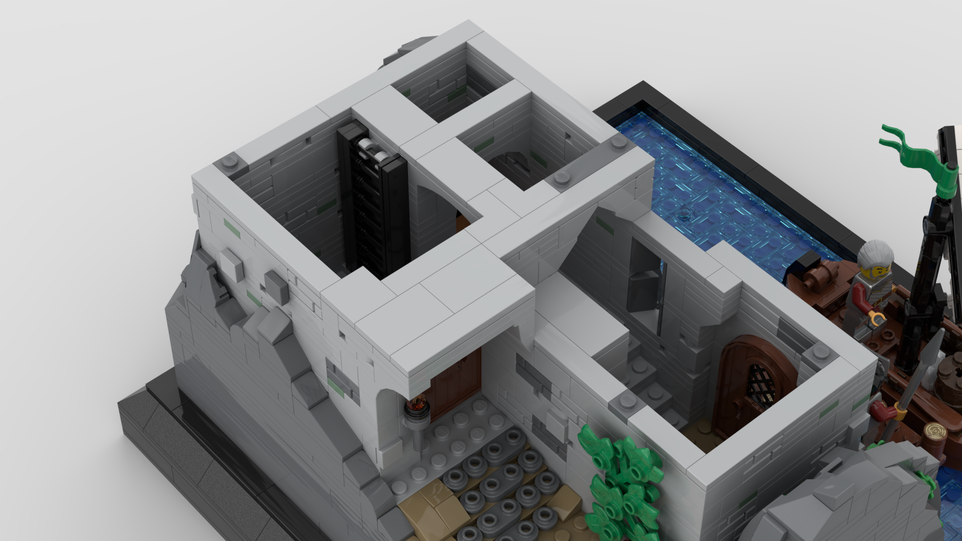 First level with top modules removed.
