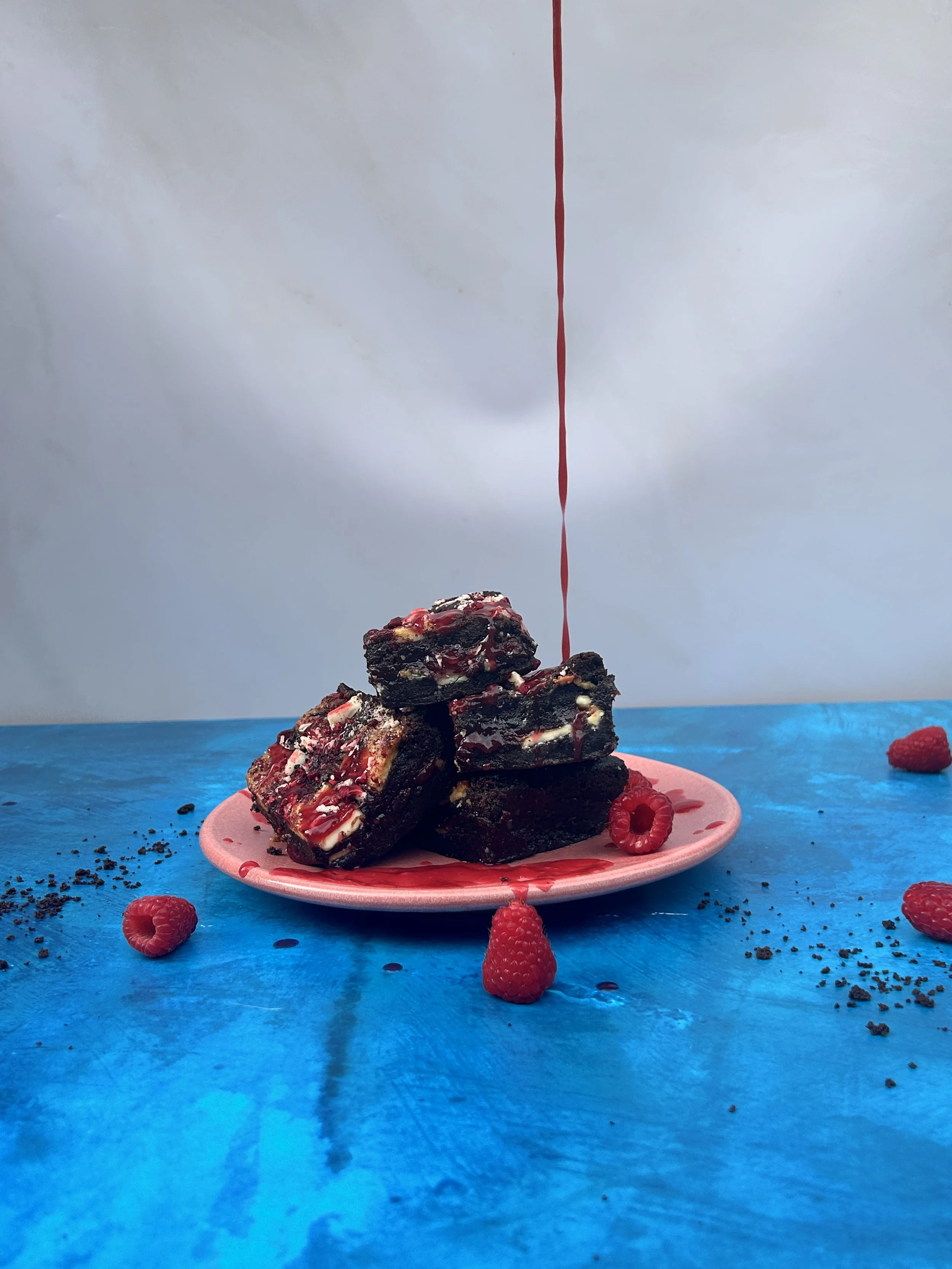 Fudgy Brownie with Raspberry JAm