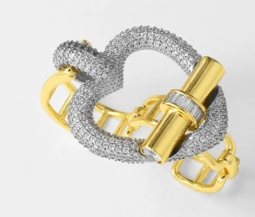 anillo doble de corazón