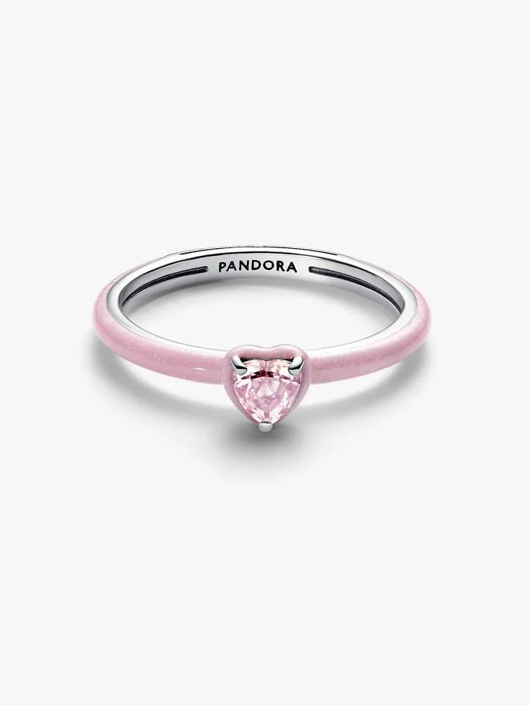 Anillo Corazón Chakra Rosa #6