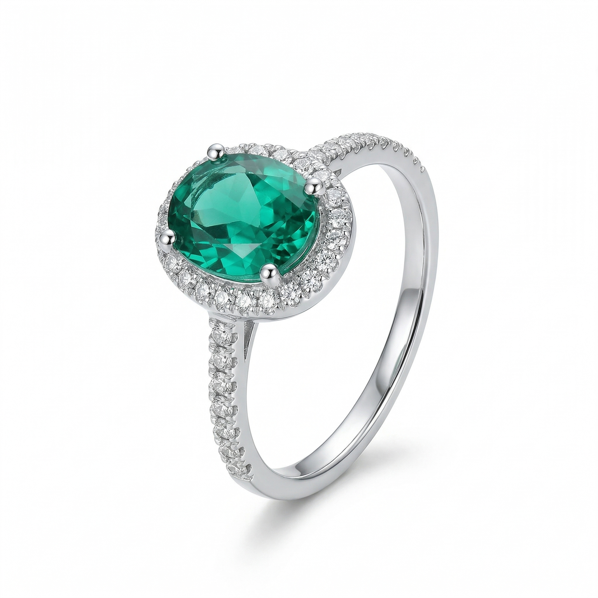 anillo pavé piedra natural