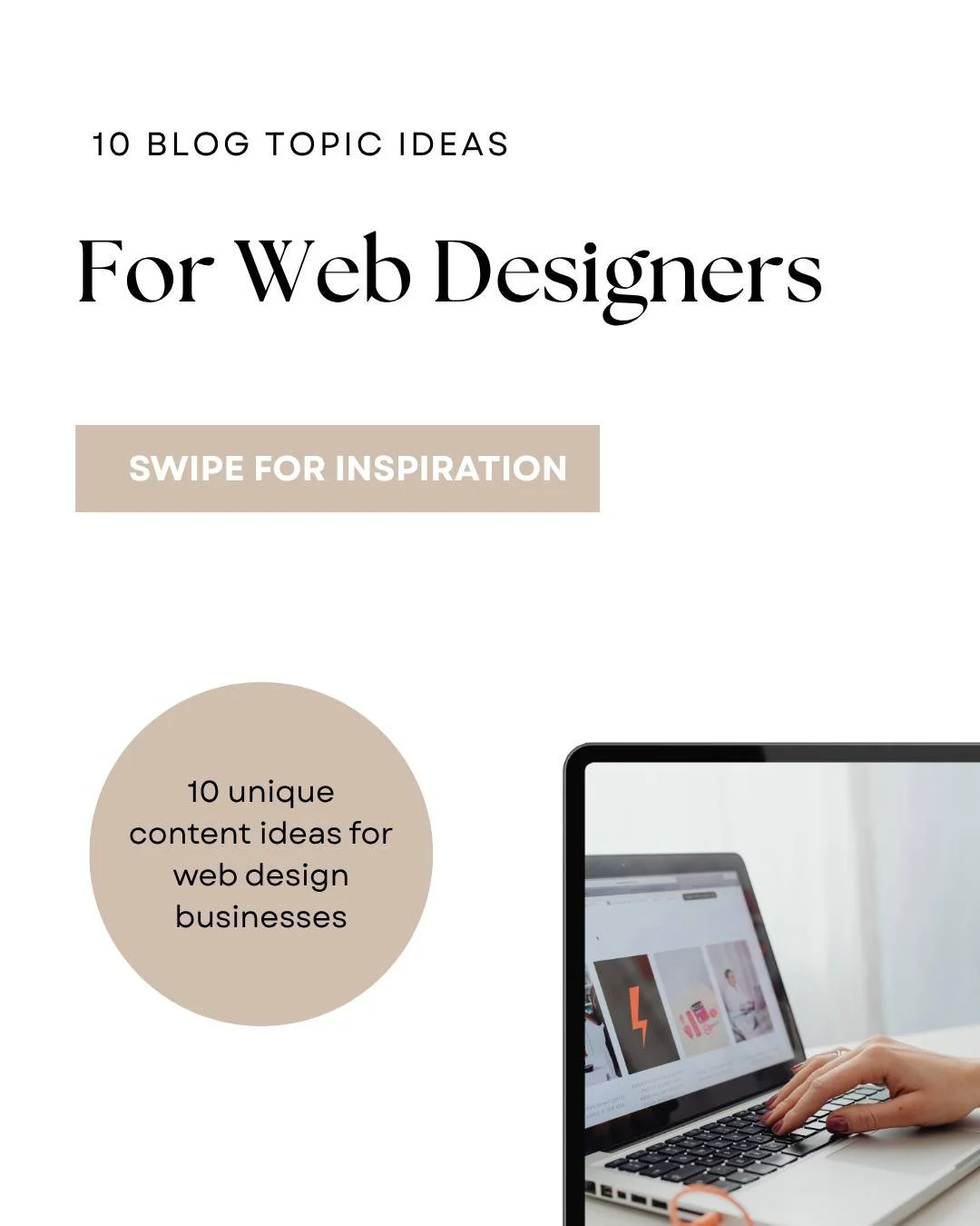 Hey web designers! 👋 I brainstormed topics for your next 10 blog posts so that you don't have to. Save this post for later &amp; be sure to follow for more posts like these! 

#contenttips #bloggingtips #blogcontent #webdesign #webdesigners