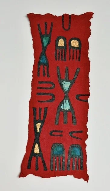 Genealogy - Mixed Media Paper Collage, 24 x 9 inches