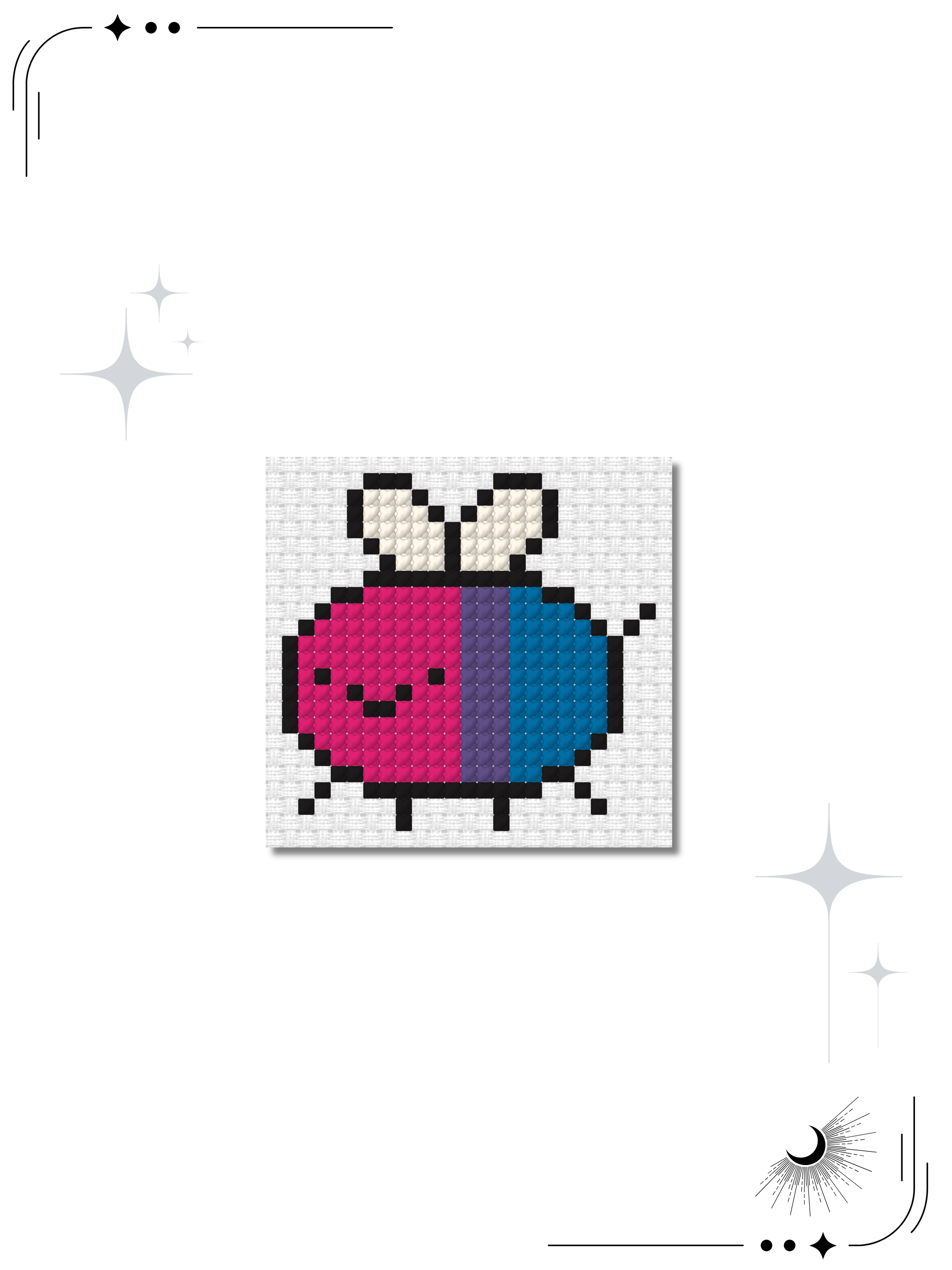 Bi Pride Bee Cross Stitch Pattern (Digital Download)