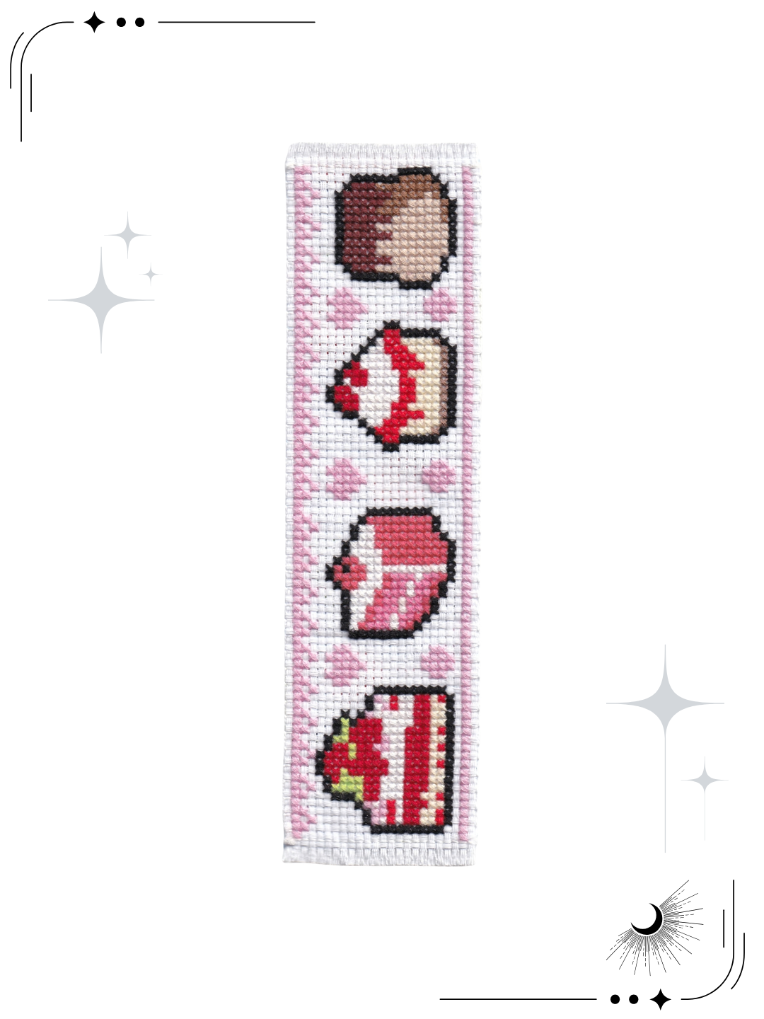Berry Indulgent Cross Stitch Bookmark