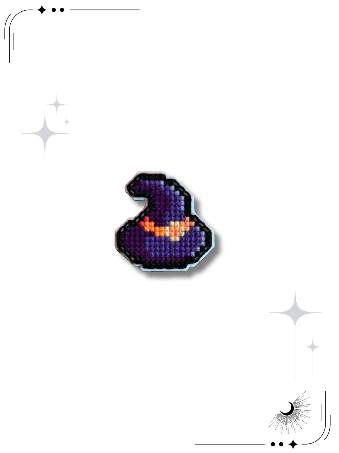 Witch, Please Handmade Cross Stitch Pin
