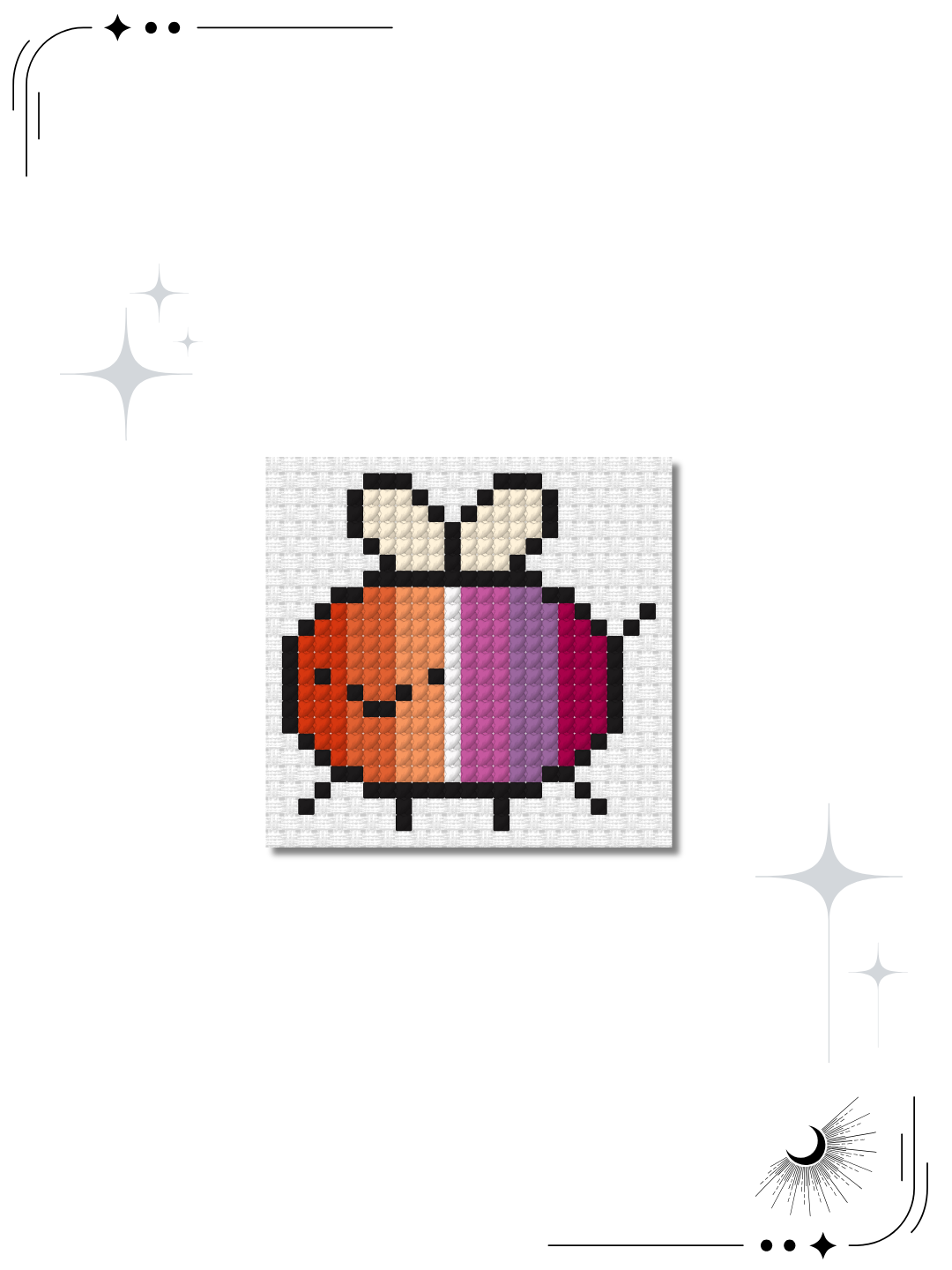 Lesbian Pride Bee Cross Stitch Pattern