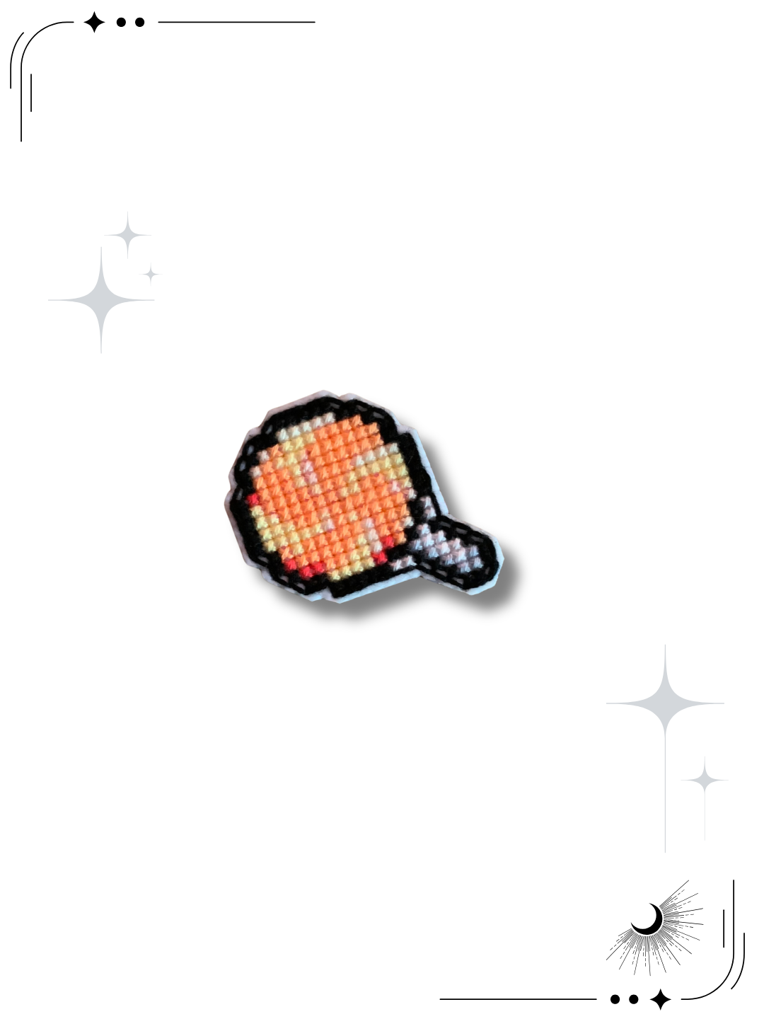 Lick or Treat Handmade Cross Stitch Pin