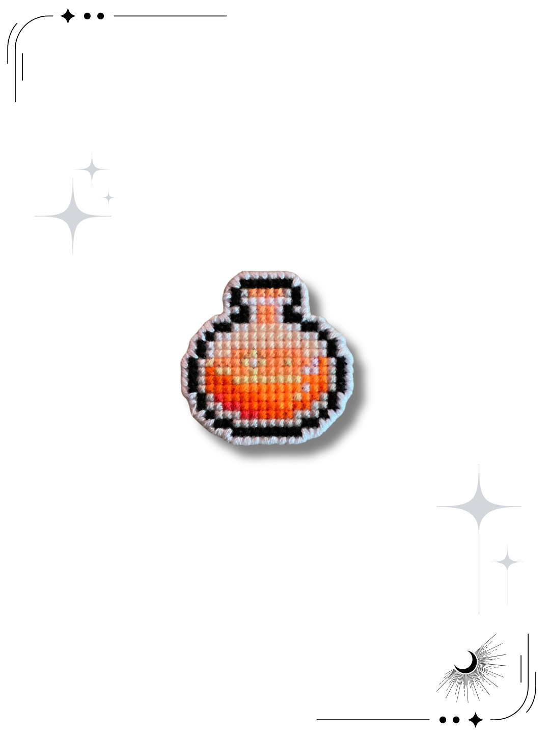 Pick Your Poison Handmade Cross Stitch Pin