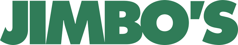 The logo of JIMBO'S in green, bold letters.