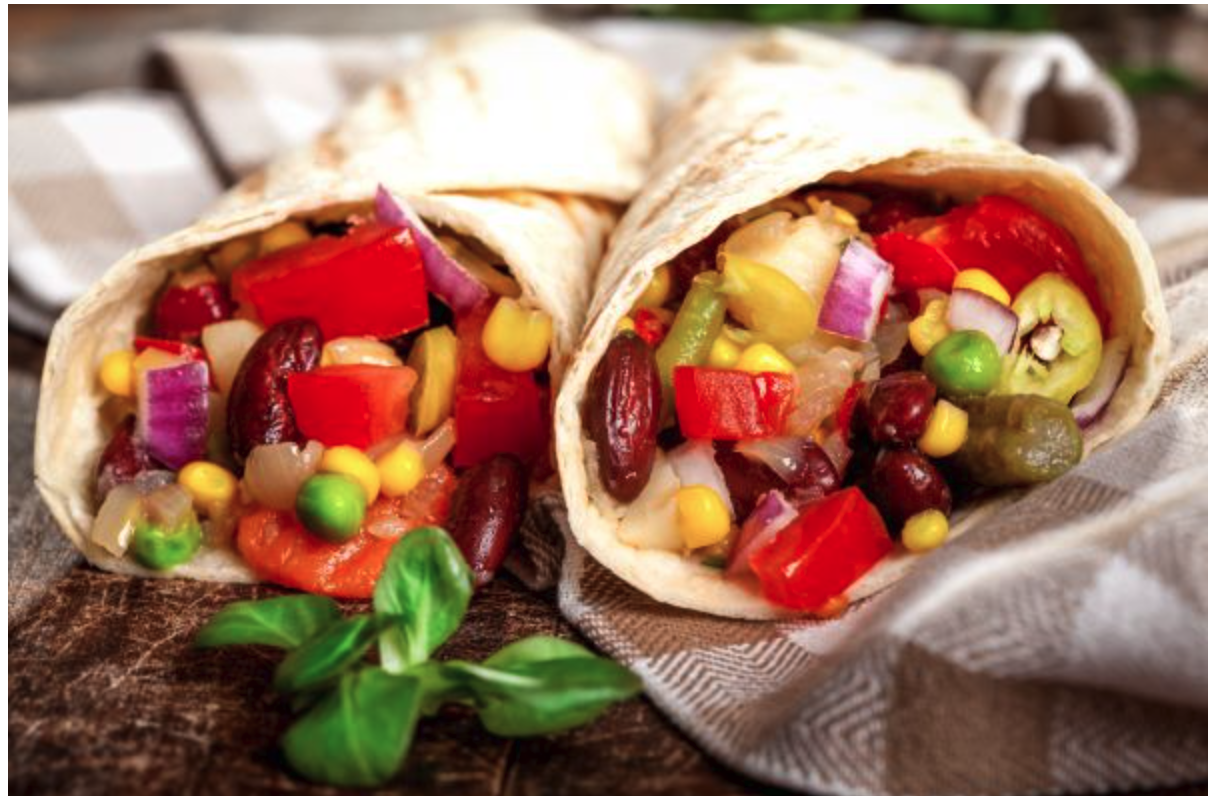 black bean fajita tacos
