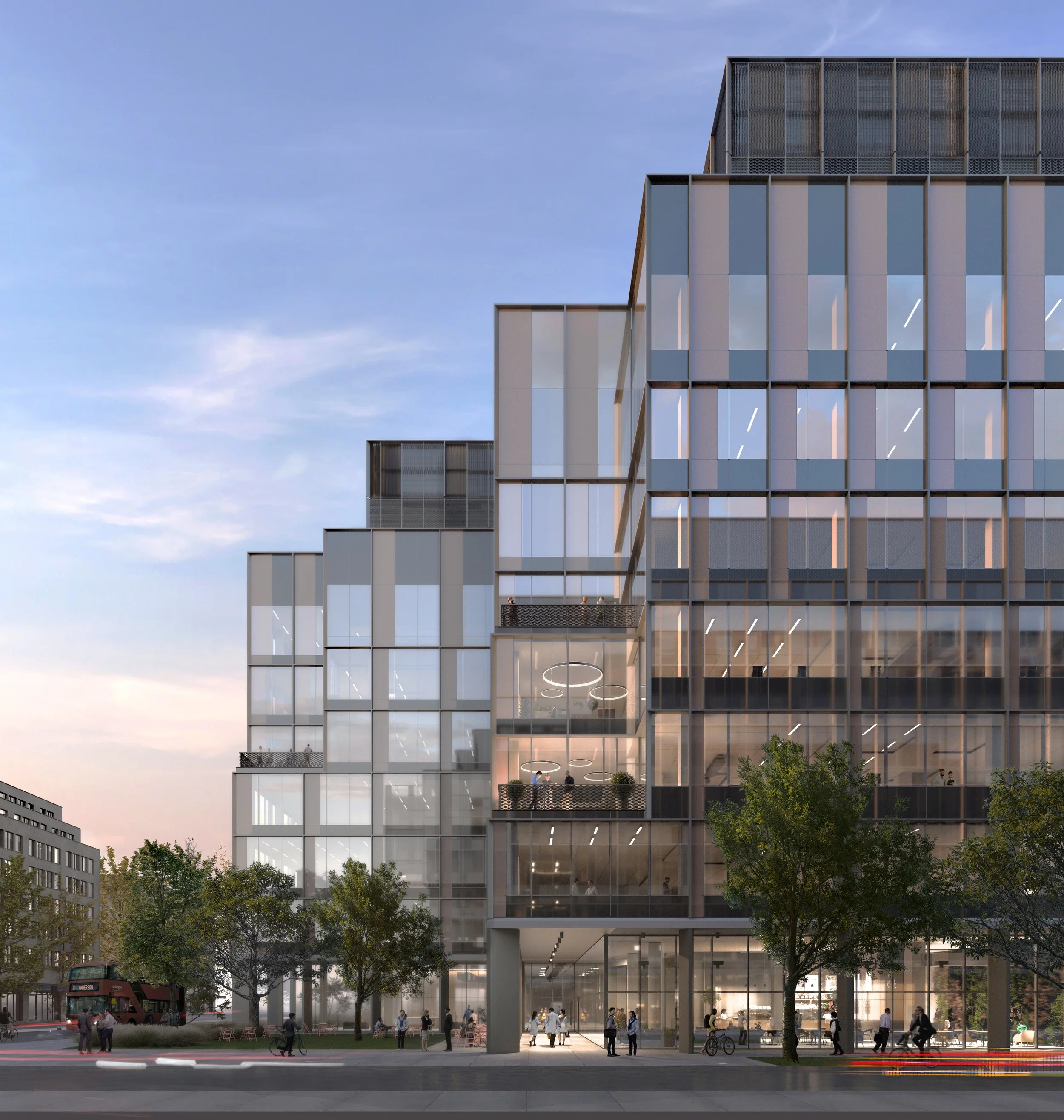 west elevation of labs