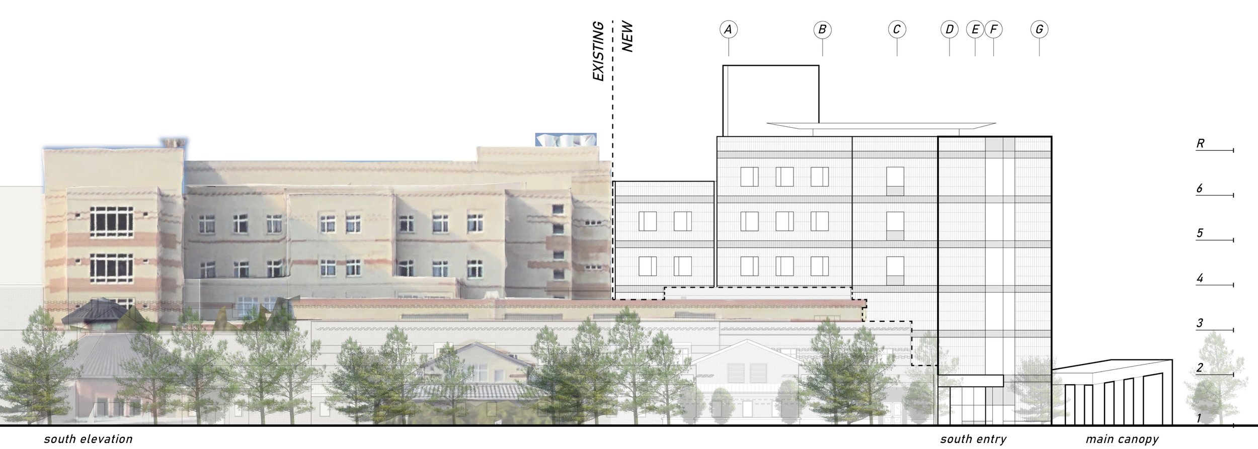 8. hospital proposed elevation at attachment (e)