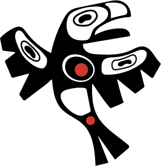 Formline art featuring a bird