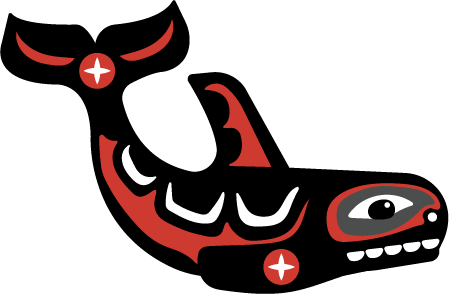 Formline art featuring a whale