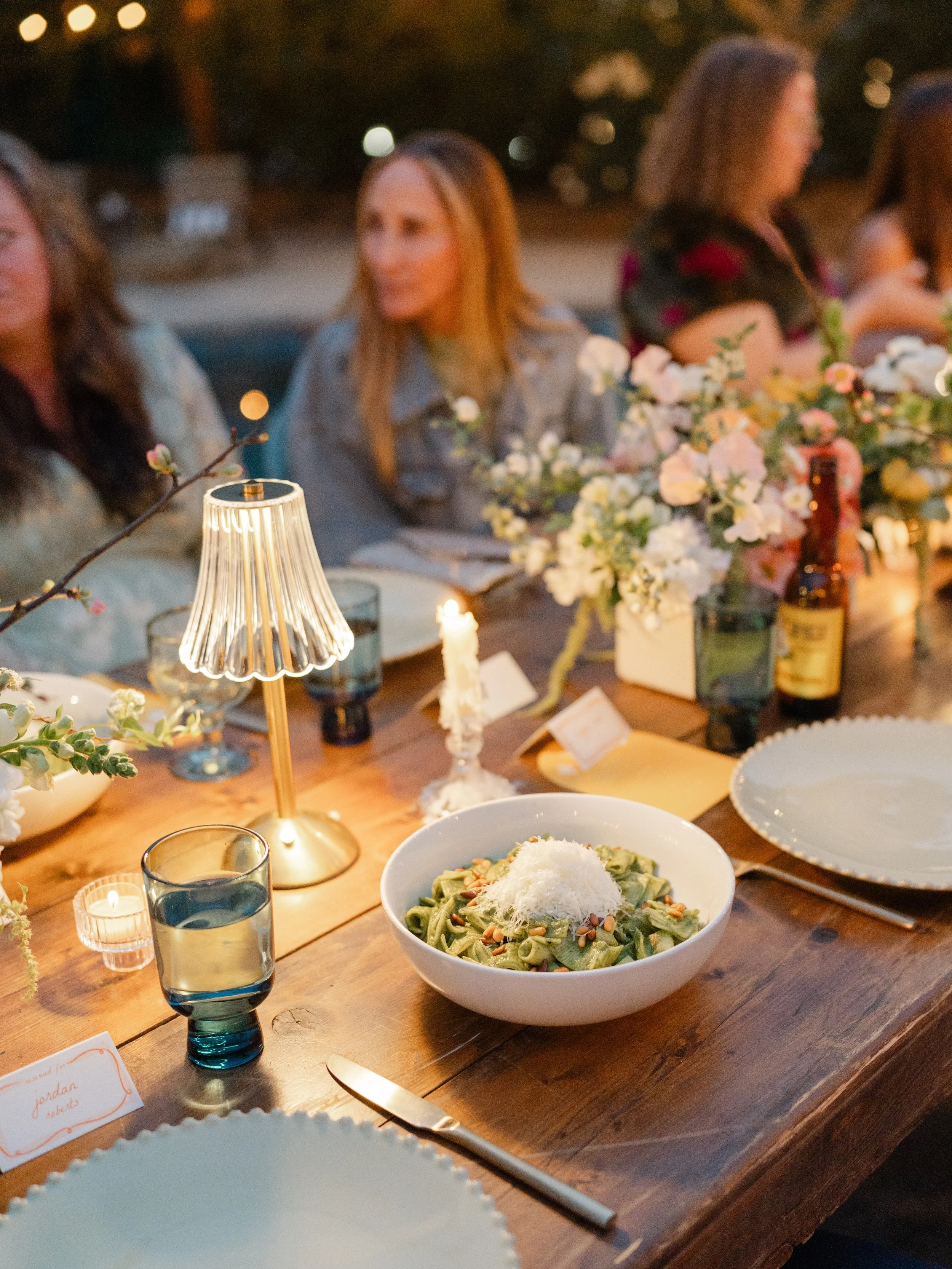 Intimate outdoor dinner party with a private chef in La Jolla San Diego