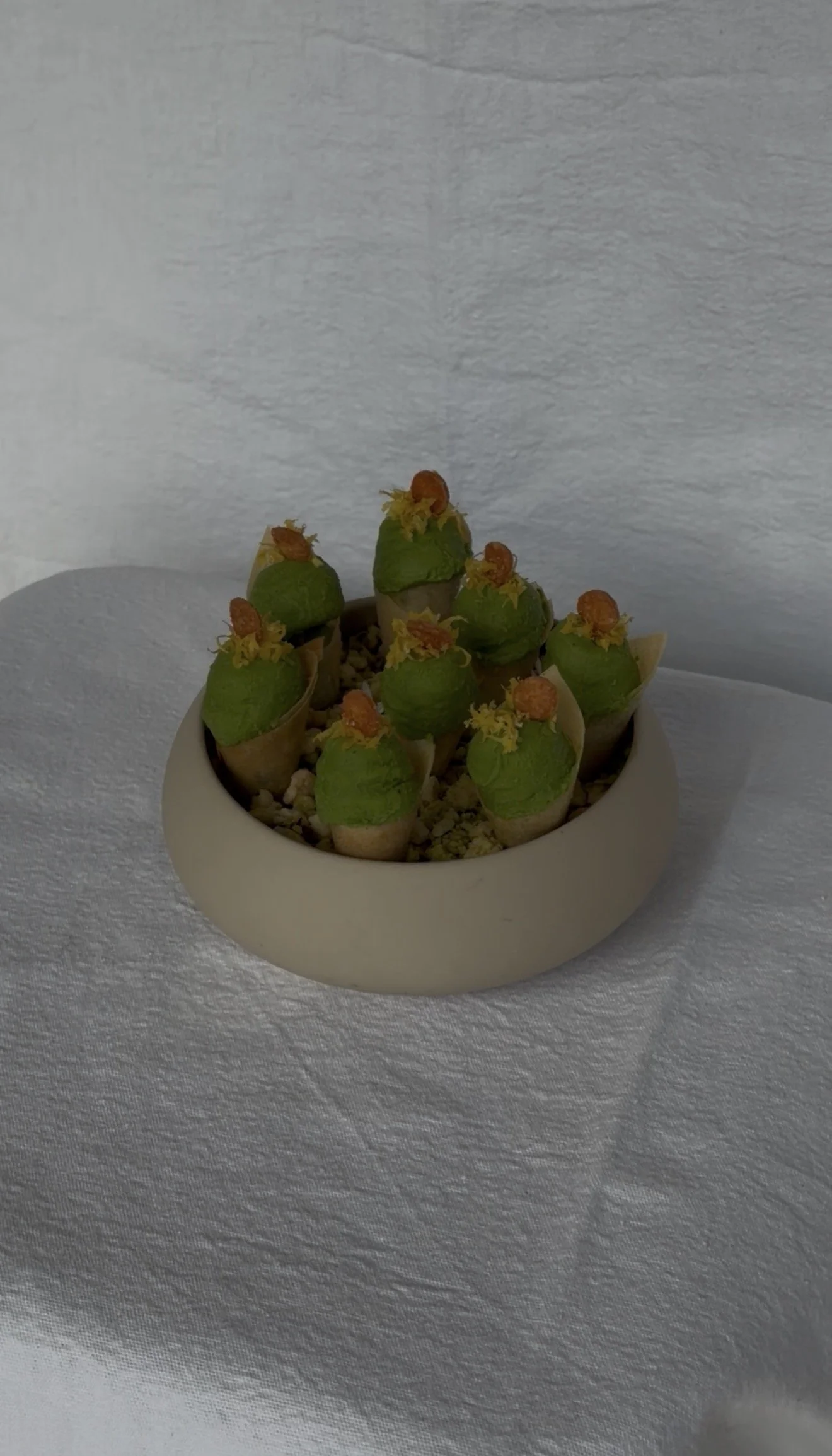 Creative hors d'oeuvres arranged for service