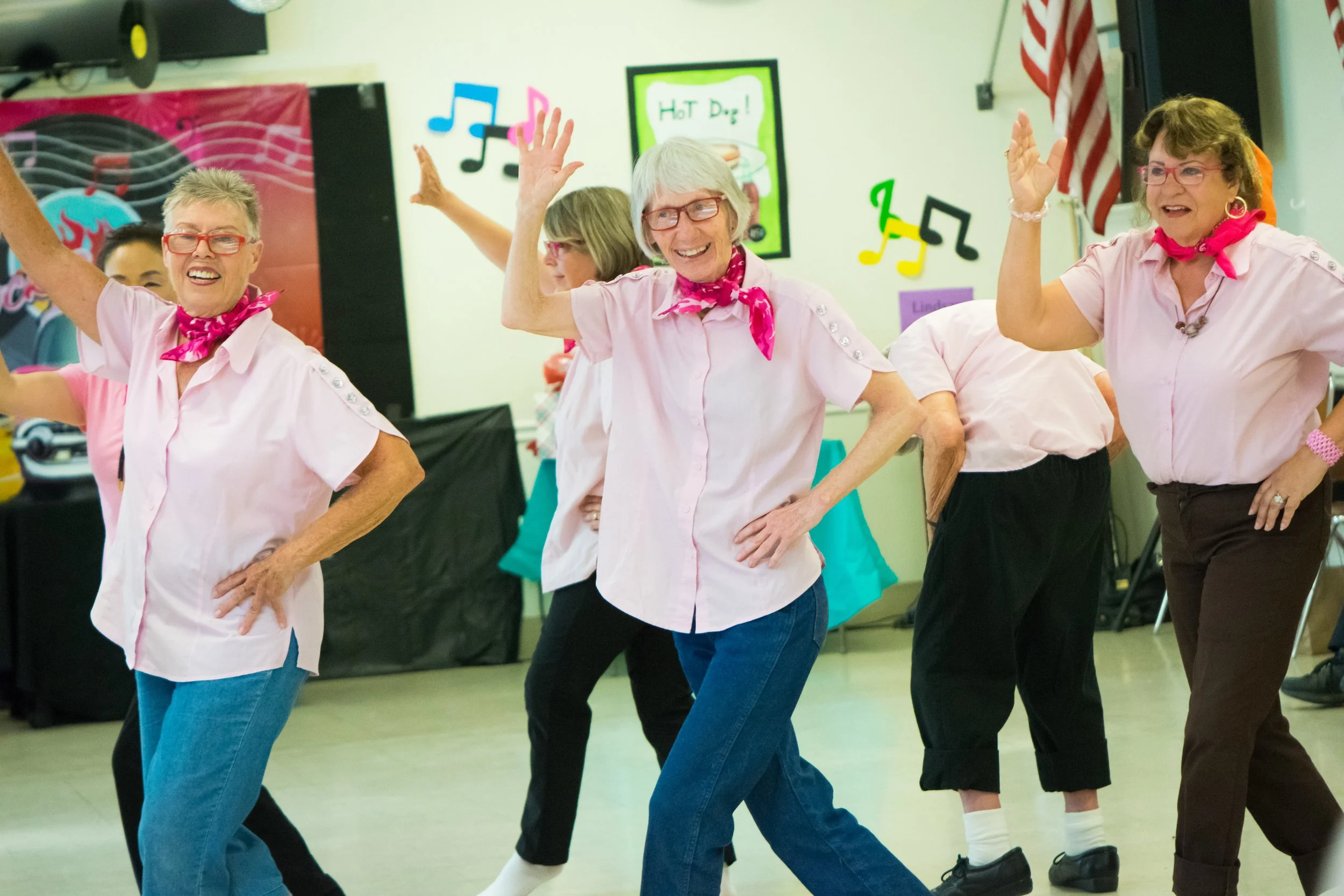 senior ladies dancing