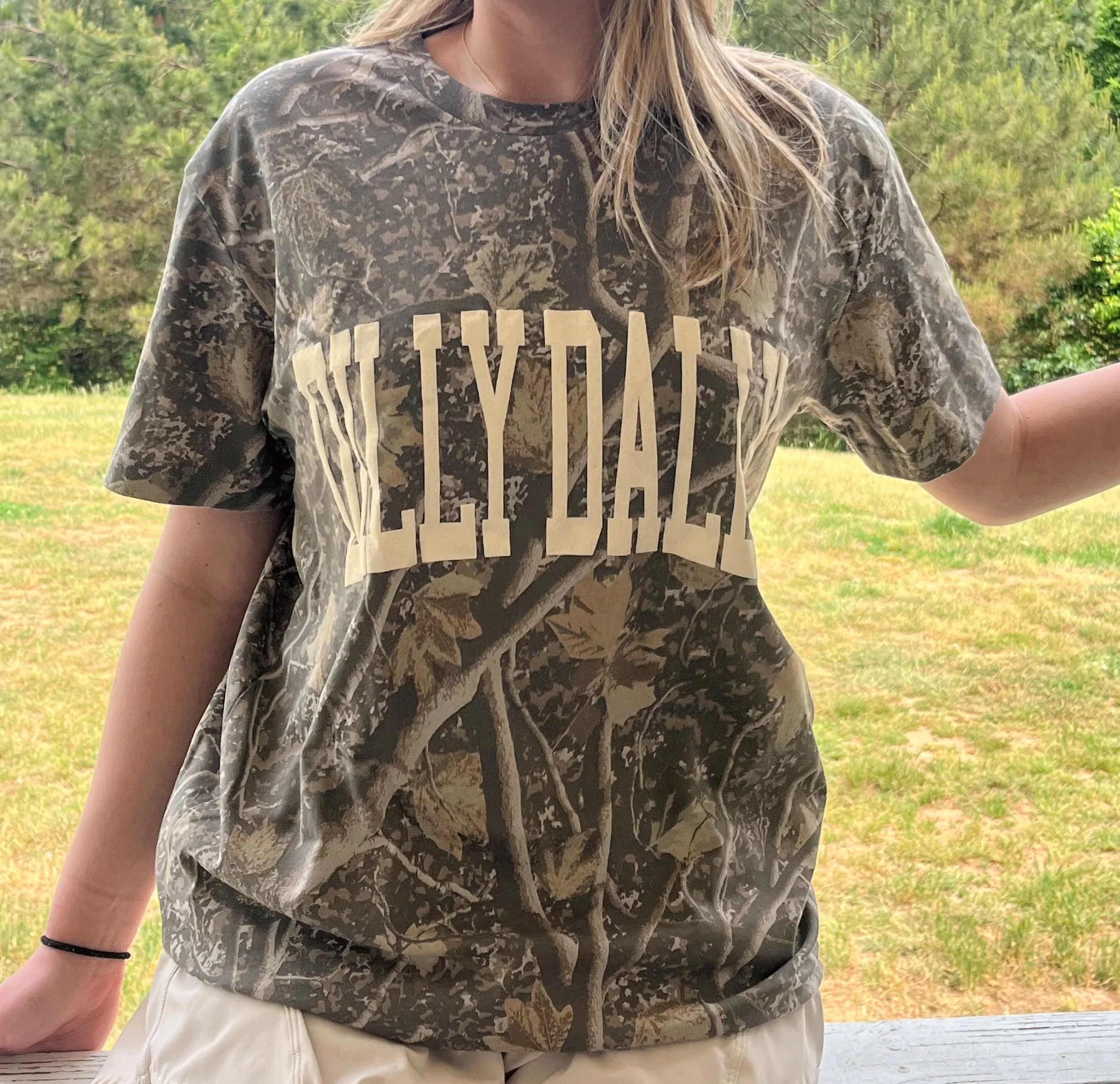 Camo Dilly Dally Tee