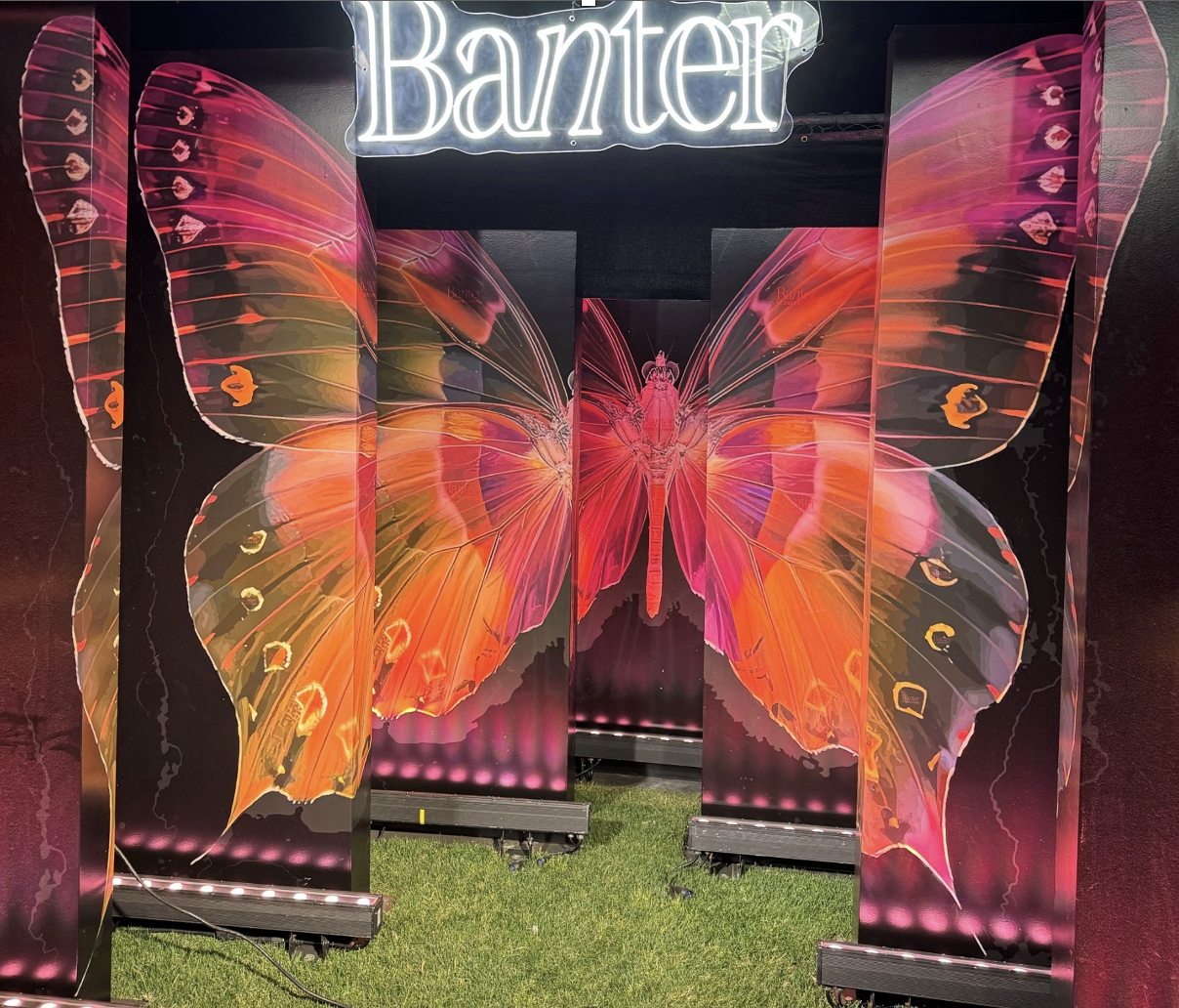 Butterfly-inspired experiential installation created for Banter activation campaign.