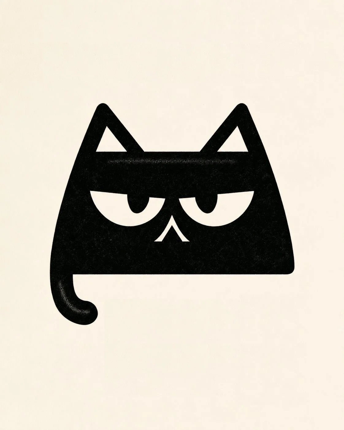The Nine Lives cat on its own: a grumpy black cat with one paw, no wordmark