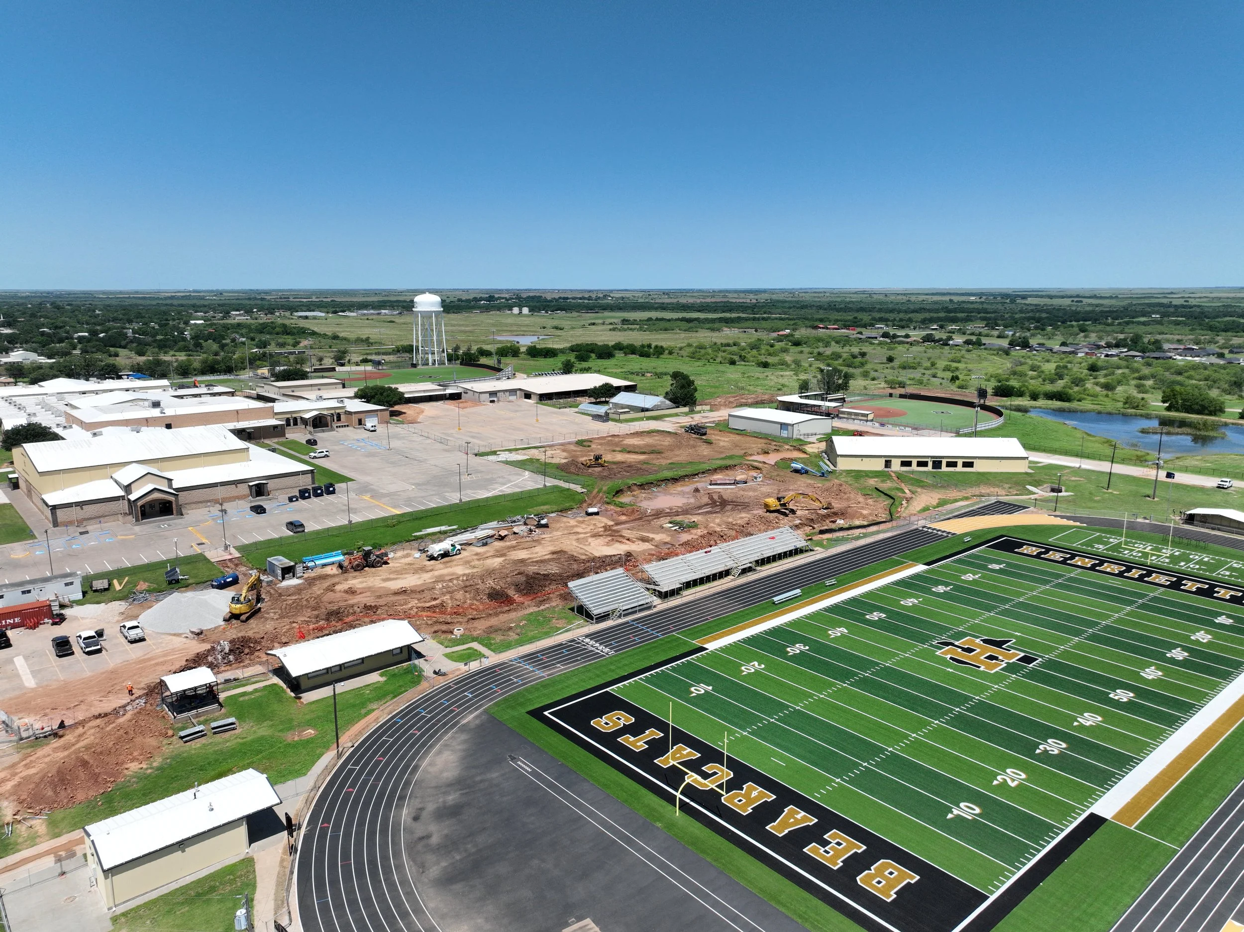Henrietta High School Summer 2026 construction project highlighting Friends Consulting Group competitive bid oversight and schedule management.
