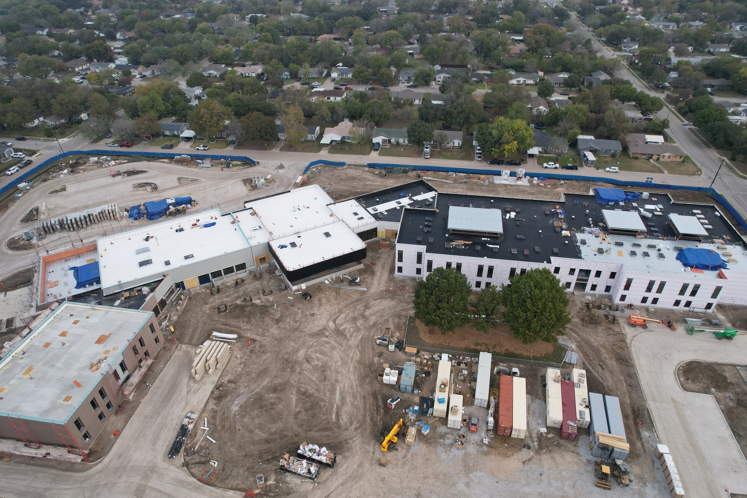 Nearing completion view of David E. Smith Elementary new campus in Birdville ISD.
