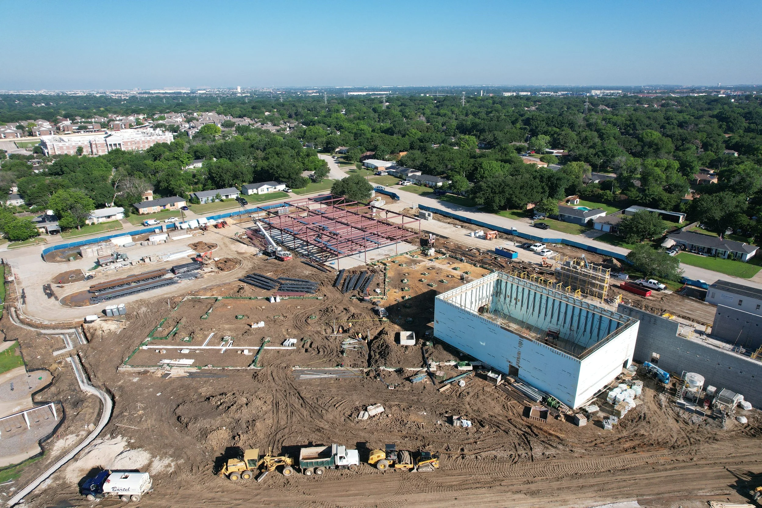 Framing and structural construction at Mullendore Elementary new campus project.