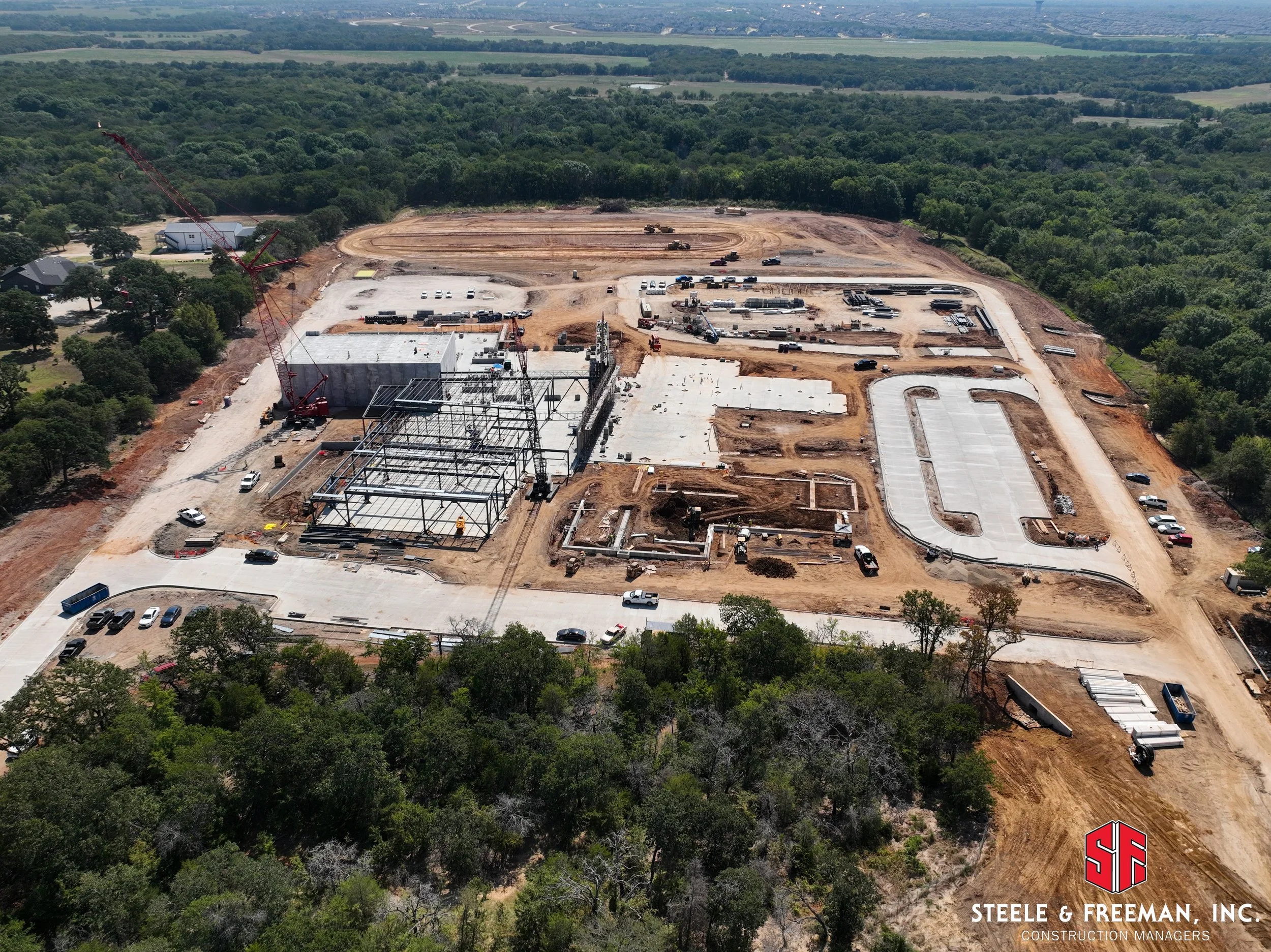 Structural framing of Evalois Owens Middle School managed by Friends Consulting Group.