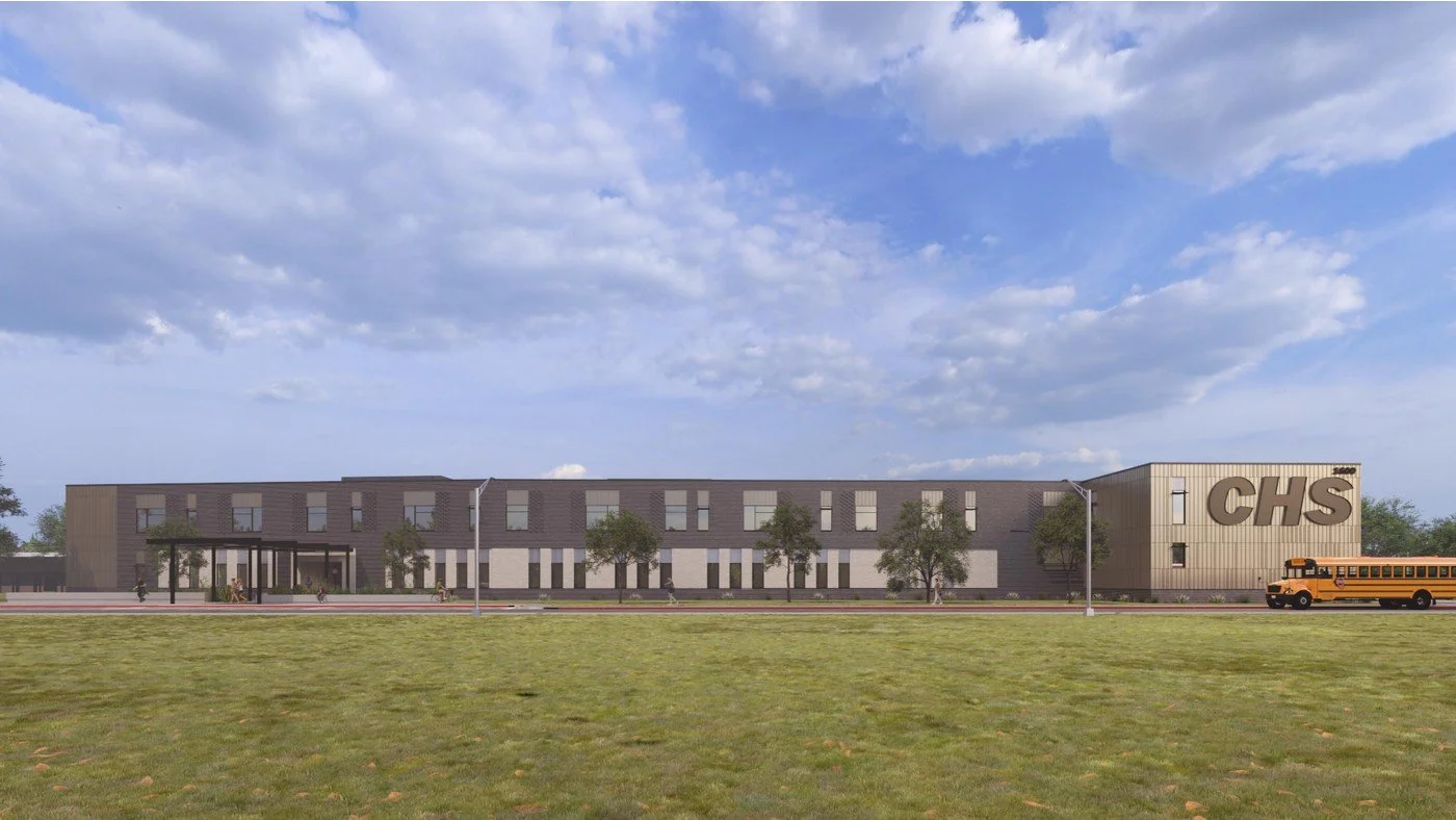 Construction bid phase documentation and design plans for Comanche ISD high school expansion project.