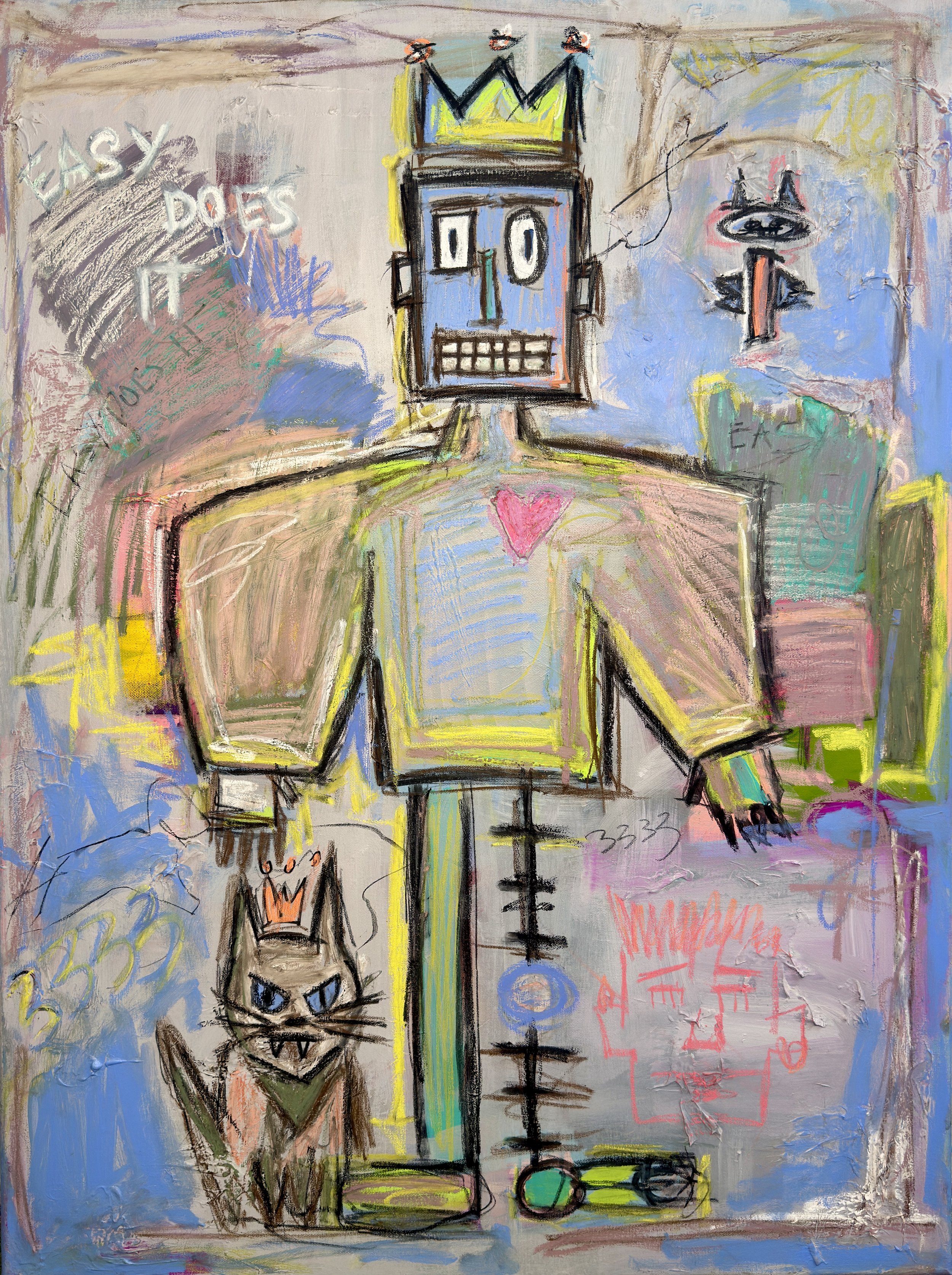 symbolic robot painting robot portrait expressive figurative painting free will identity agency self-expression spirituality personal growth