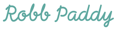 Text that says 'Robo Paddy' in a handwritten style font.