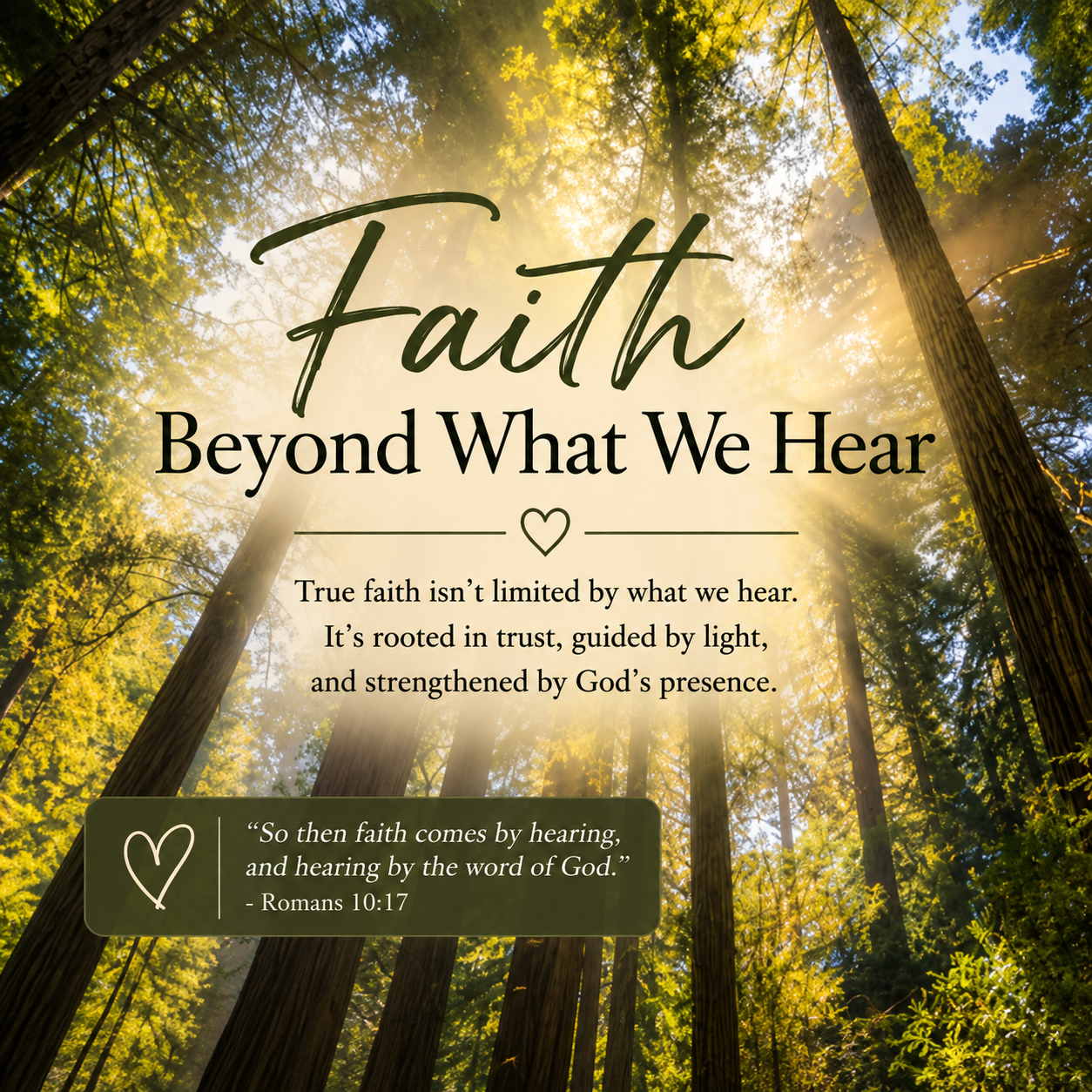 ✝️ Faith Beyond What We Hear