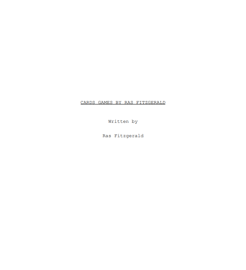 Script Title Page