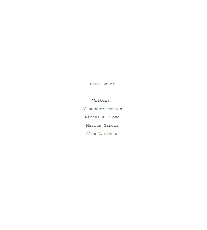 Script Title Page