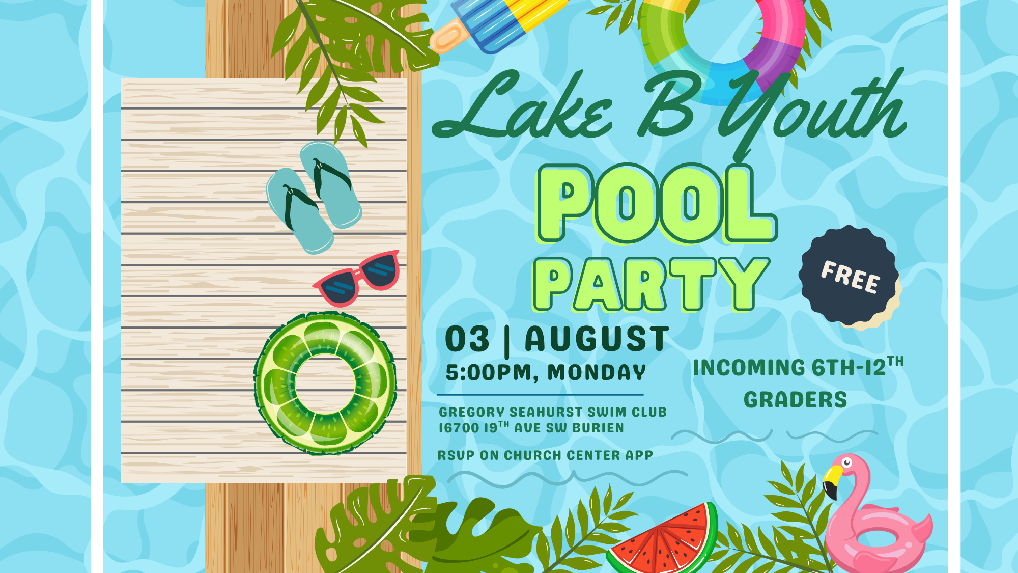 Lake B Youth Pool Party
