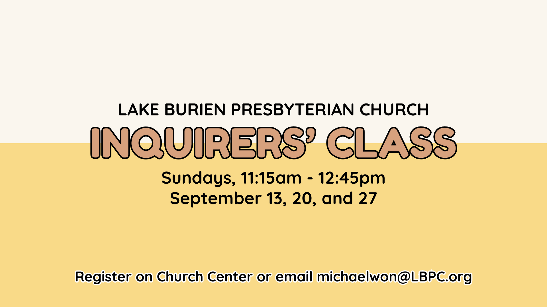 Inquirers’ Class